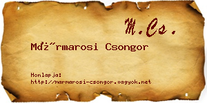 Mármarosi Csongor névjegykártya